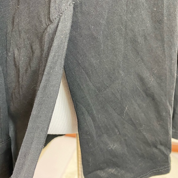 Eileen Fisher Black button down tunic top - Picture 5 of 8